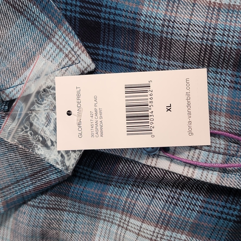 Gloria Vanderbilt Womens flannel shirt - Picture 5 of 11